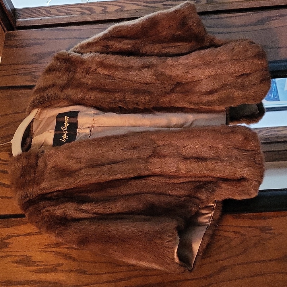 Vintage Lepp & Company real fur shawl